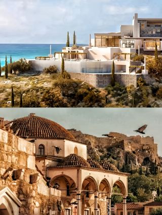 Weave a luxurious dream through time in the embrace of the Aegean Sea.🫧