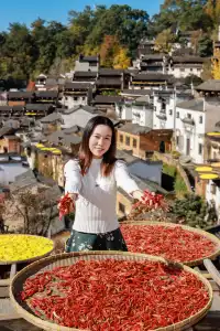 12月的婺源篁嶺曬秋，太陽是最好的濾鏡