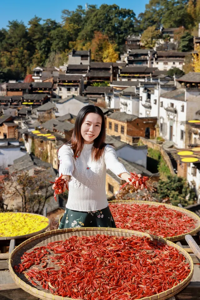 12月的婺源篁嶺曬秋，太陽是最好的濾鏡