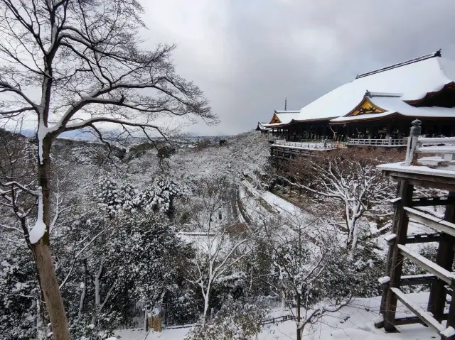 難得的雪清水寺