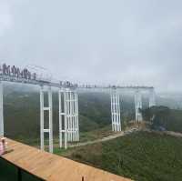 Glass bridge in the Indonesian Mountains 