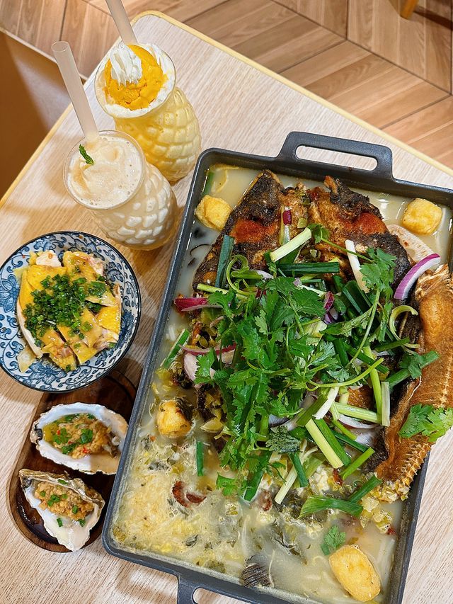 【大大盤烤魚. 酸菜江團魚🐠】