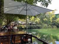 ร้านอร่อย บรรยากาศเหมือนทานในป่า ร่มรื่นมาก