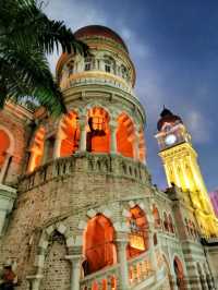 Sultan Abdul Samad building shining in the night