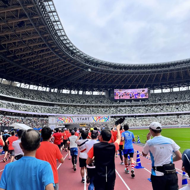 国立競技場を走る🏃‍♀️