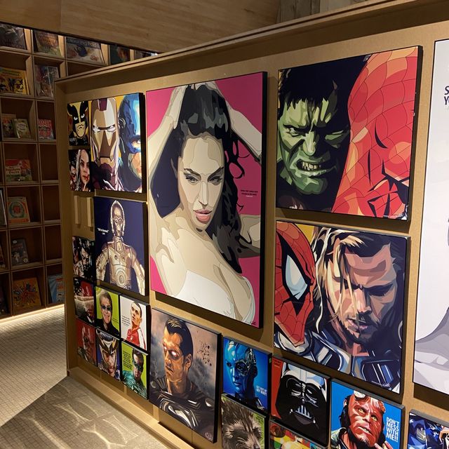 Bookshelves in KL old cinema theater