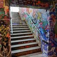Beautiful arts work in the tunnel 