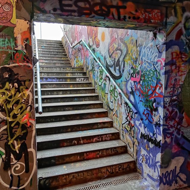 Beautiful arts work in the tunnel 