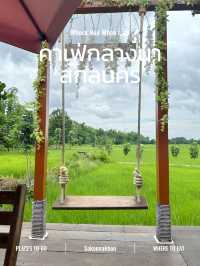 แจกพิกัดคาเฟ่กลางนา แวะ นอน เว็นคาเฟ่กลางนา สกลนคร