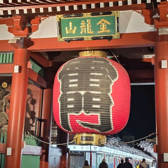 "Serenity of Asakusa: A Peaceful Night View in Tokyo"