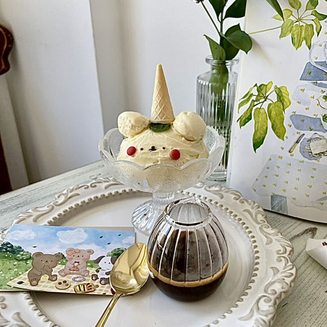 可愛すぎる！くまちゃんアフォガード🐻