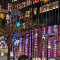 화려한 스스키노 밤거리