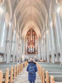 哈爾格林姆教堂Hallgrímskirkja，景觀台俯瞰360度冰島市景與海景