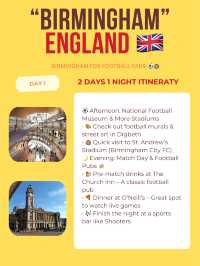 Birmingham itinerary 🏅