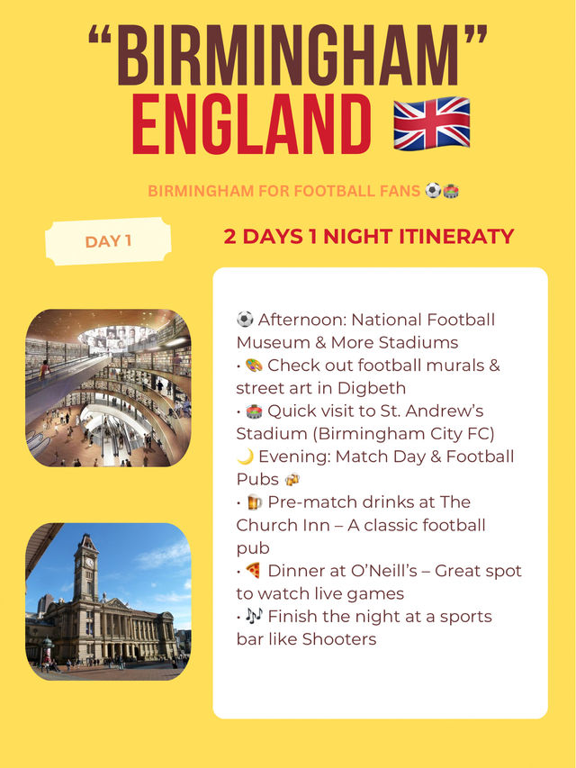 Birmingham itinerary 🏅