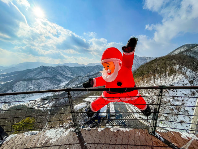 만천하 스카이워크와 설경..
