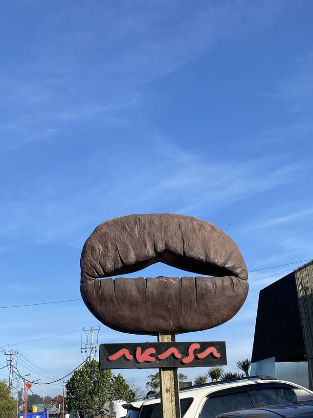 바투르 화산을 품은 카페, 아카사에서의 한 잔의 여유