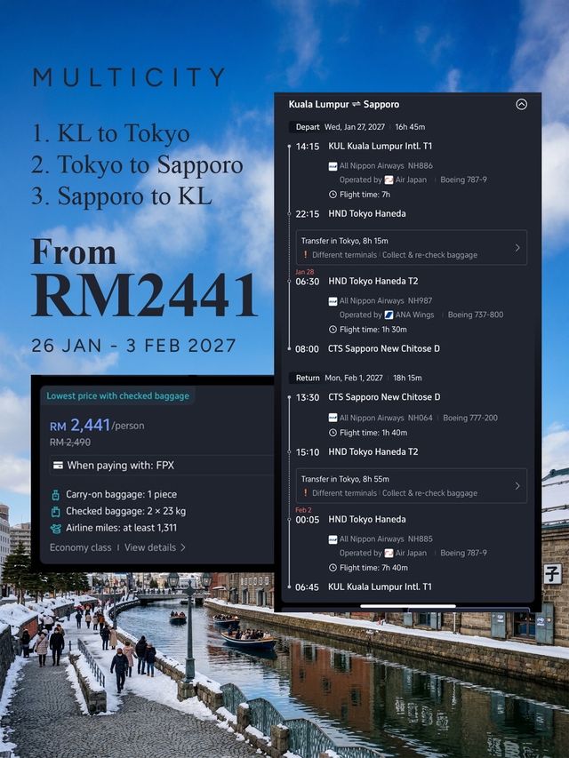 RM2441 Insane ANA Hokkaido Deal: Peak Snow Season! 🎫❄️🇯🇵