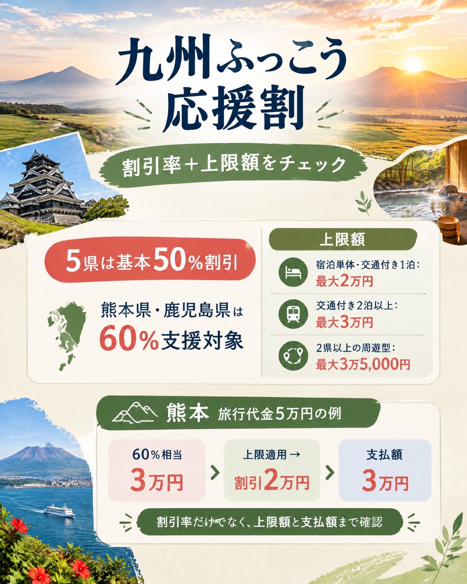 九州復興優惠折扣，不僅要看折扣率，還要確認「上限金額」！