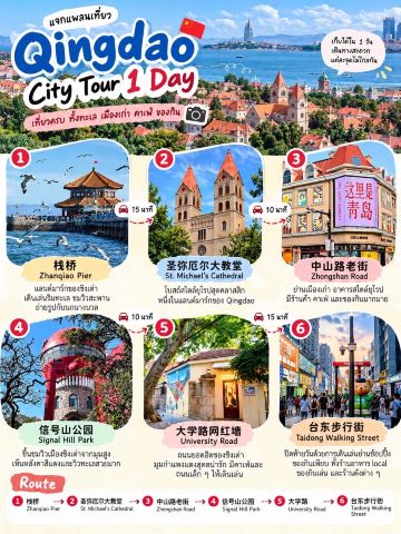 🇨🇳 Berikut adalah Rencana Perjalanan Tur Kota Qingdao 1 Hari 🌊