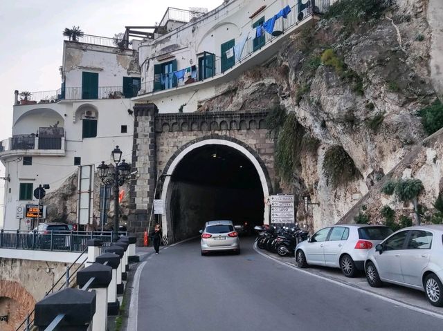 Walking from Minori to Amalfi along the coast 