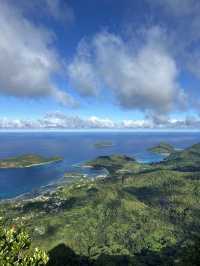 A great hike trail with stunning views in Mahe Seychelles 