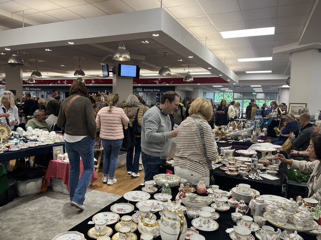 Many options of antique furniture, homeware in Sunbury antique market