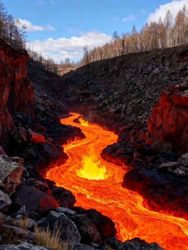 🔥 This is not AI, explore Wudalianchi’s Volcanic Wonders 🌋❄️