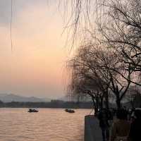 Sunset at West Lake in Hangzhou!