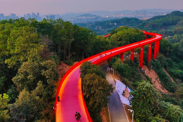 Shenzhen Sky Bridge, the red ribbon hidden in the mountains|| | Trip ...