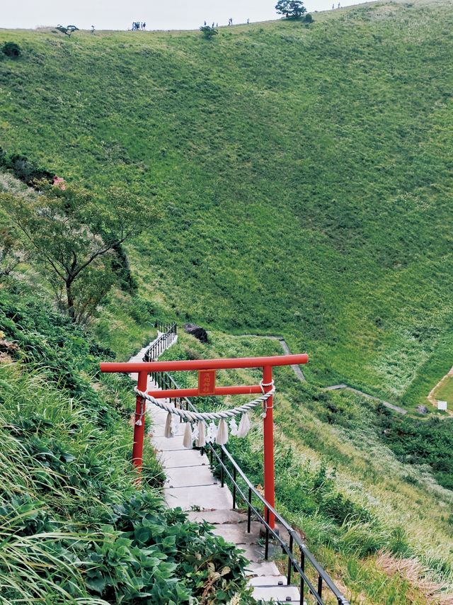 《你的名字》原型大室山打卡