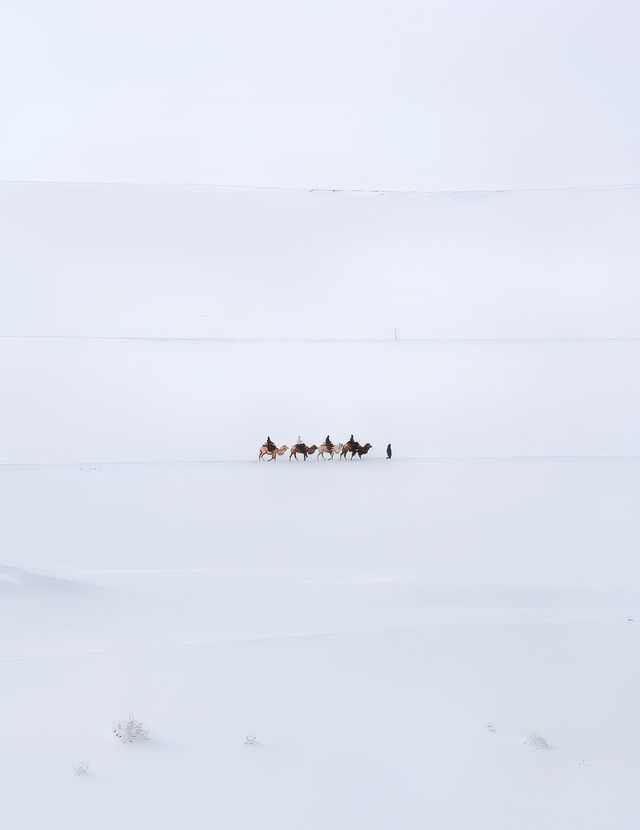 下雪的鳴沙山太美辣敦煌鳴沙山月牙泉攻略來啦