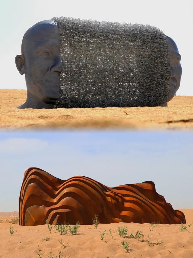 摘星小鎮、沙漠雕塑……蘇武沙漠大景區有浩瀚與神秘！
