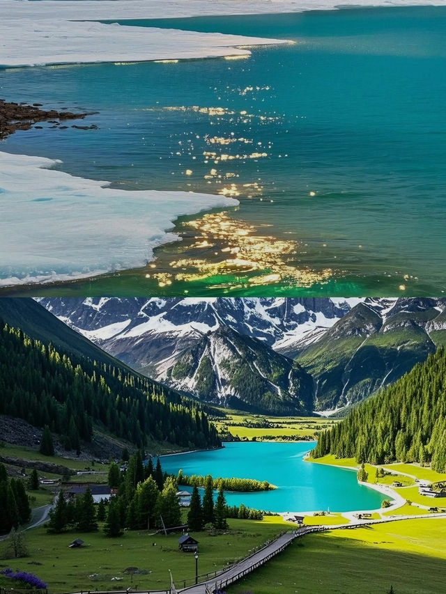 晴天湖水最藍