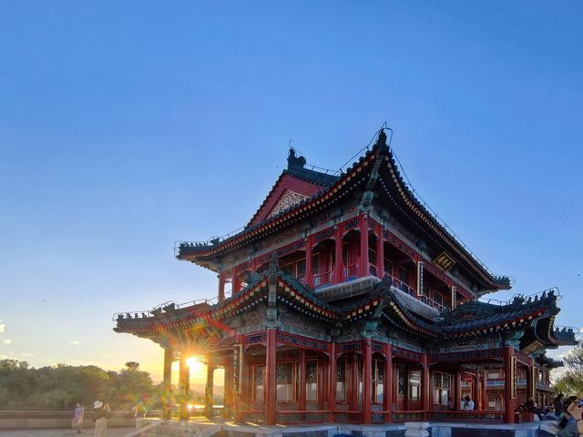 景明樓賞夕陽