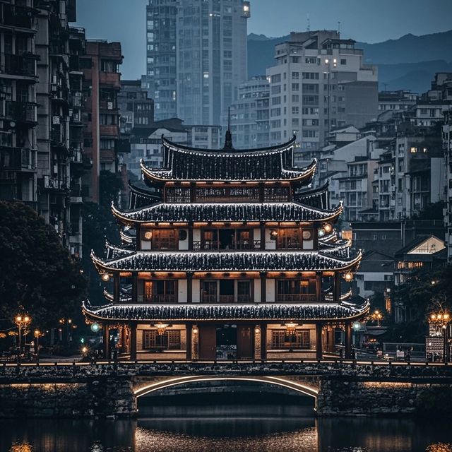 夜遊汀州賞千年燈火