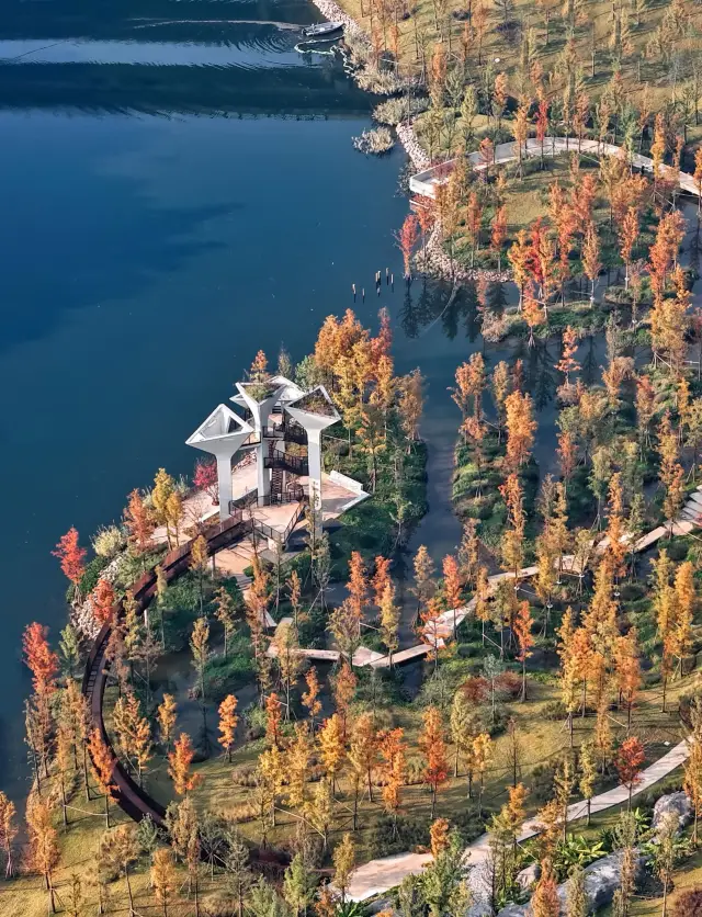 重慶がまるで調色盤をひっくり返したかのような原灘公園