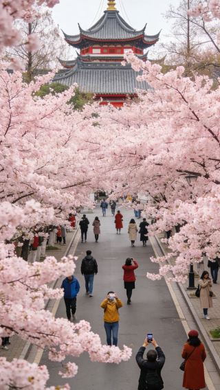 もう鶏鳴寺路の混雑に悩まされないで！南京の秘密の桜スポット、入場無料で癒されるルート