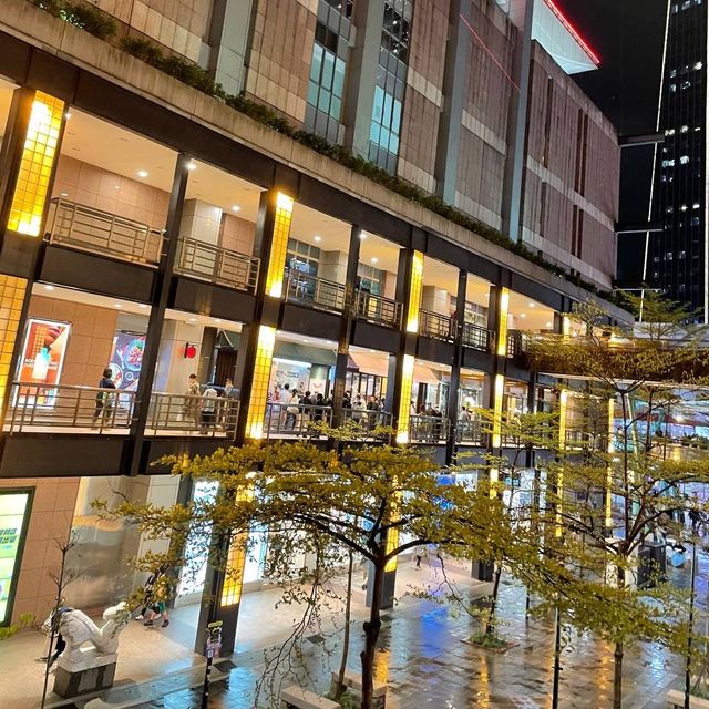 view of taipei 101 from a shopping mall! 