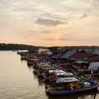 "Golden Serenity: Sunset Views in Kuala Sepetang"