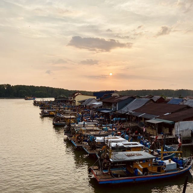 "Golden Serenity: Sunset Views in Kuala Sepetang"