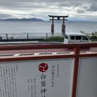 【琵琶湖の中に立つ鳥居】滋賀県の名勝・白鬚神社