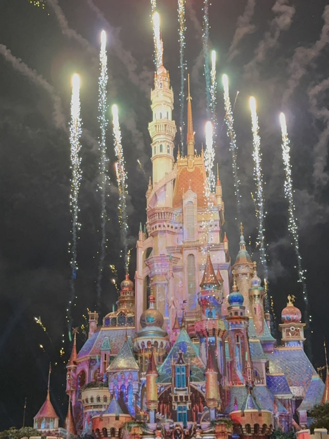 香港ディズニーランド🇭🇰夜空をイルミネーション
