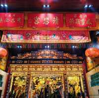 馬來西亞檳城喬治城姓氏橋上很特色的華人文化寺廟:清岩宮，孫悟空石頭雕塑，適合打卡拍照📸
