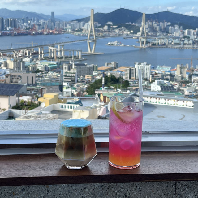 韓國🇰🇷 釜山 RGB Coffee眺望釜山港大橋