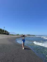 Black sand beach , Bali