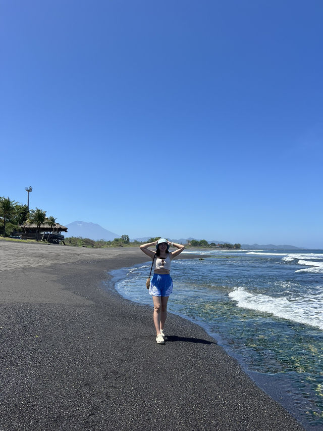 Black sand beach , Bali
