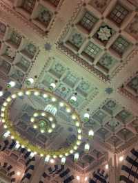 Praying at the sacred Al-Masjid Al-Nabawi in Medina, a truly spiritual experience