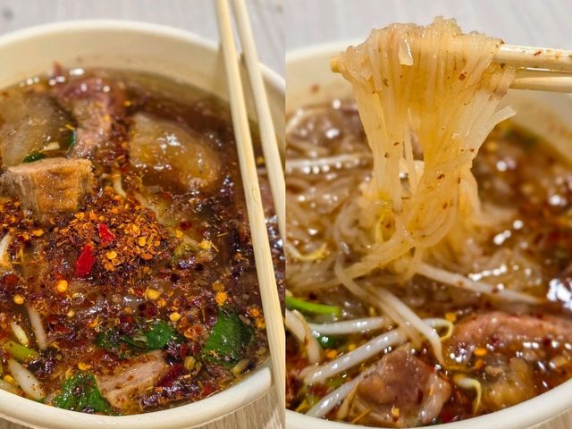 ก๋วยเตี๋ยวเนื้อเข้มๆ ที่เนื้อละลายในปาก