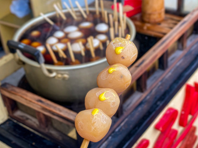 小野川温泉街で食べ歩き！温泉とグルメを一度に楽しもう🍡🍜